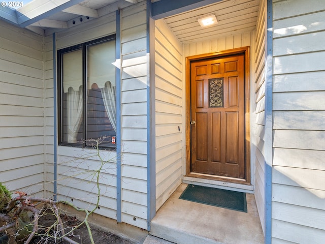 view of doorway to property