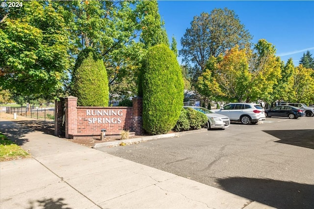 view of community sign