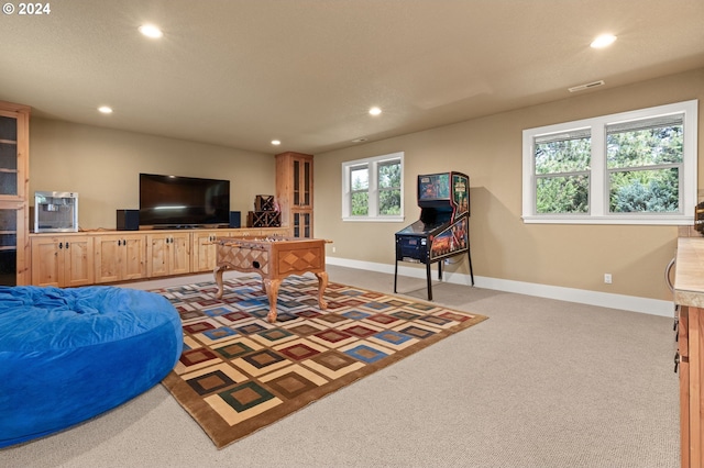 view of carpeted living room