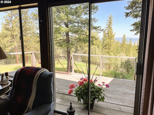 view of sunroom