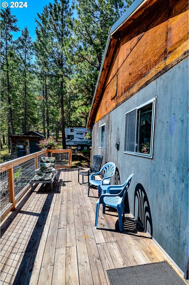 view of wooden deck