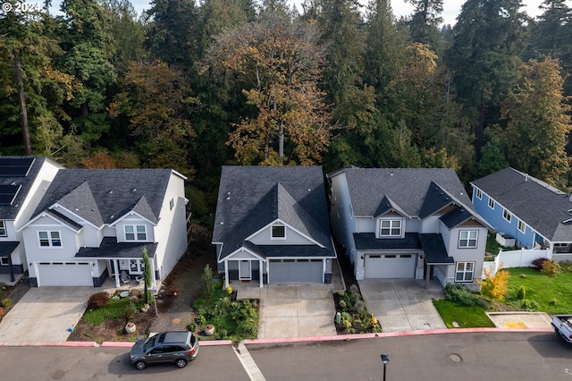 drone / aerial view featuring a residential view