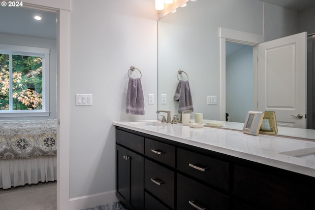 bathroom with vanity