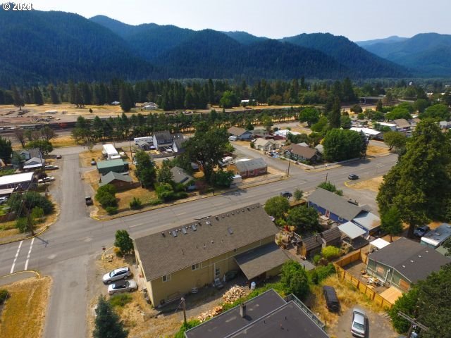 aerial view featuring a mountain view