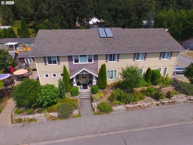 view of front of house with solar panels