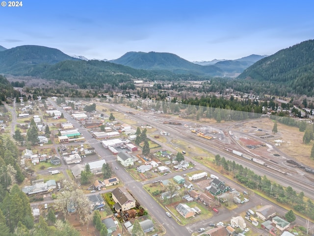 aerial view featuring a mountain view