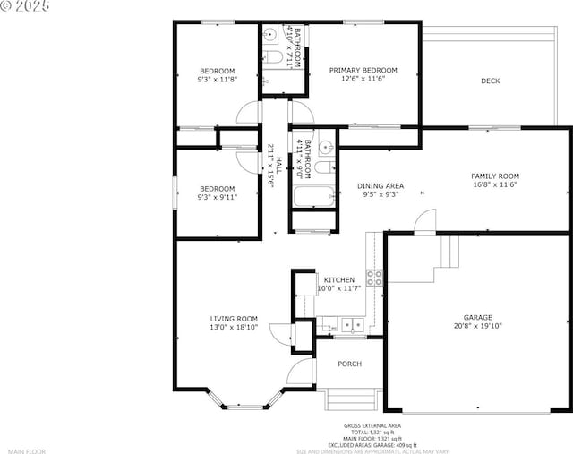 342 NW Denton Ave, Dallas, OR 97338 - floor plan / room layout