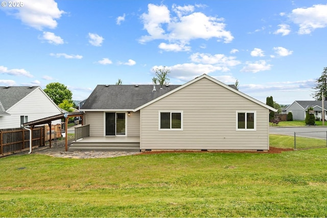 342 NW Denton Ave, Dallas, OR 97338 - back of house featuring roof with shingles, crawl space, and a deck