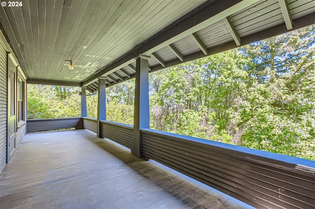 view of wooden terrace