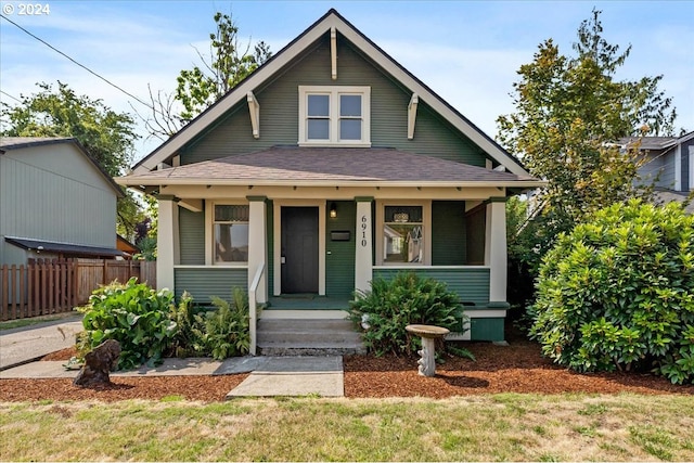 bungalow with covered porch