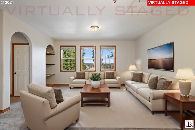 view of carpeted living room