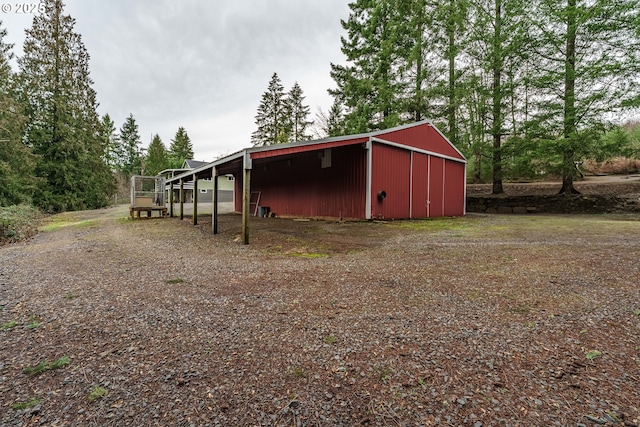 view of outdoor structure