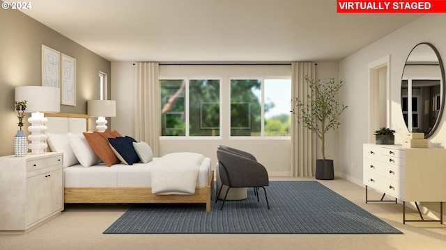 view of carpeted bedroom