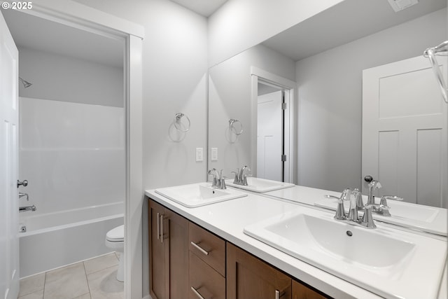 16701 NE 38th Ave, Vancouver, WA 98686 - full bath featuring tile patterned flooring, shower / washtub combination, a sink, and double vanity