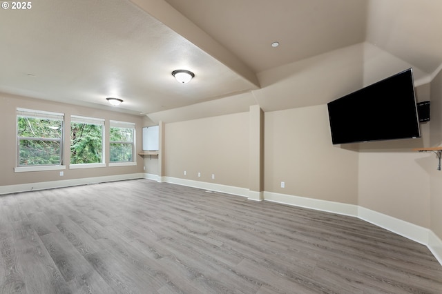 unfurnished living room featuring hardwood / wood-style floors