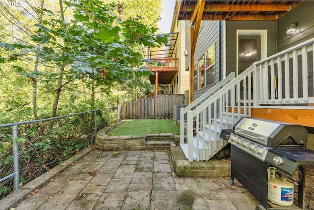 view of patio / terrace featuring grilling area