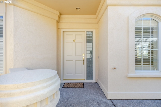 view of doorway to property