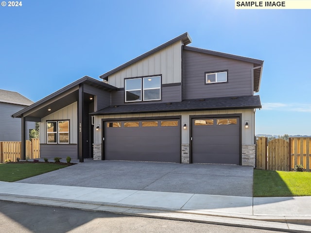 view of front of house featuring a garage