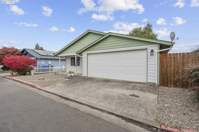 ranch-style house with a garage