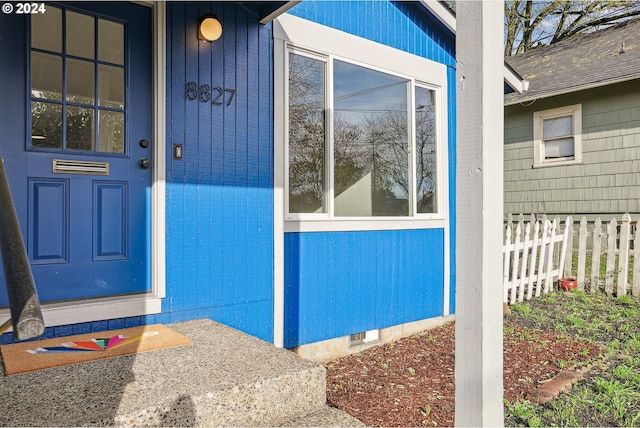 view of doorway to property