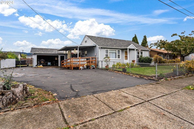 view of ranch-style home