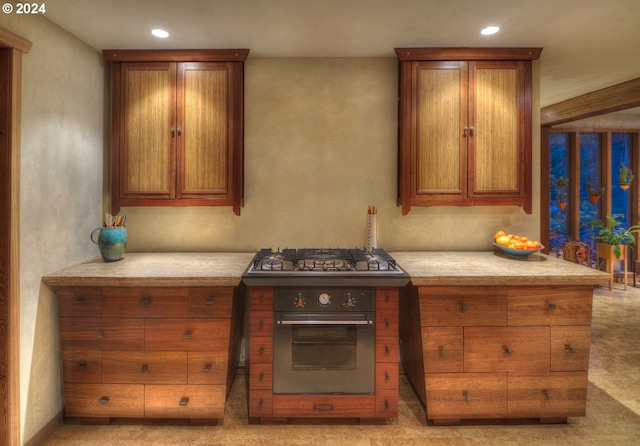 2275 Floral Hill Dr, Eugene, OR 97403 - kitchen featuring wall oven and stainless steel gas stovetop