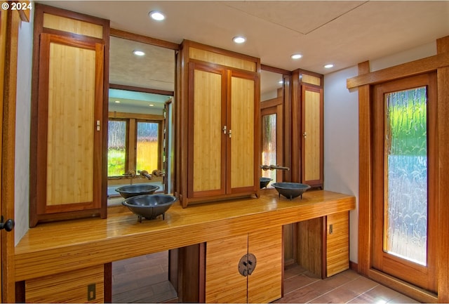 2275 Floral Hill Dr, Eugene, OR 97403 - mudroom featuring french doors and sink
