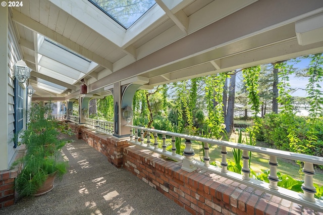 view of patio with covered porch