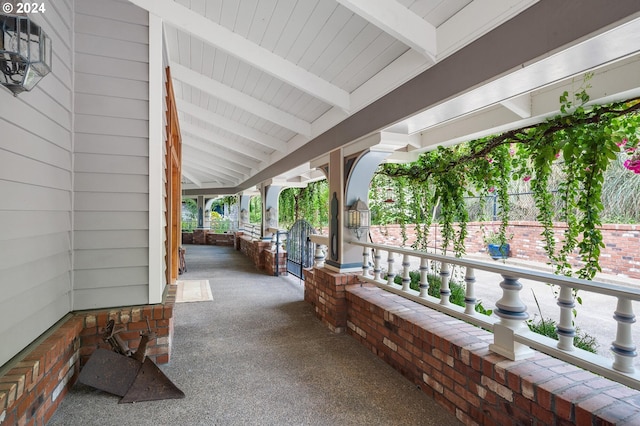 view of patio / terrace with covered porch