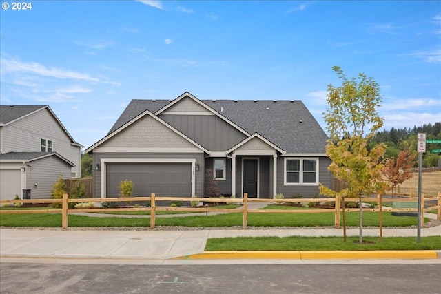 craftsman-style house with a garage