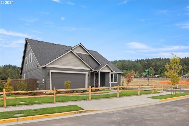 craftsman-style home featuring a garage