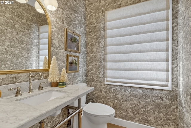 bathroom with sink and toilet