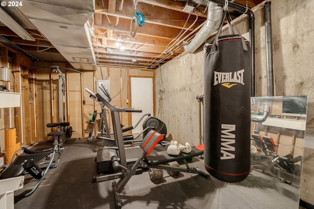 view of workout area