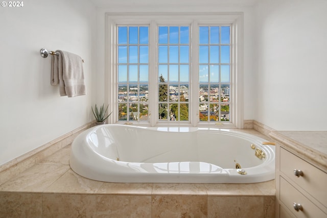 2868 NW Cumberland Rd, Portland, OR 97210 - bathroom featuring a whirlpool tub and vanity