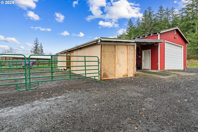 view of horse barn