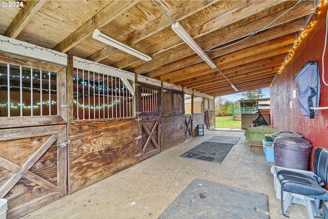 view of horse barn