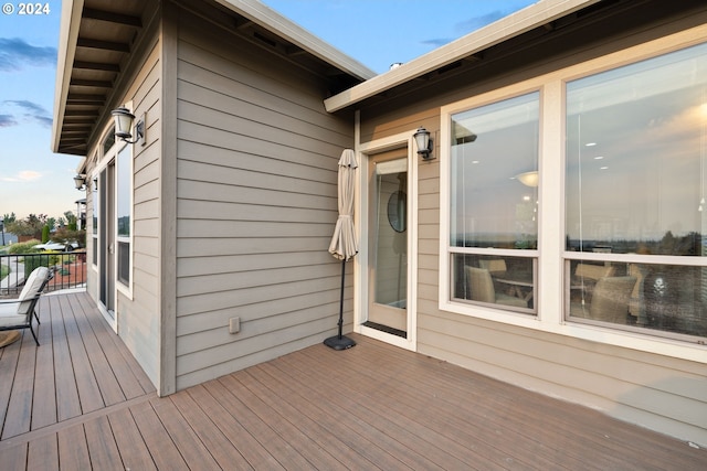 view of wooden terrace