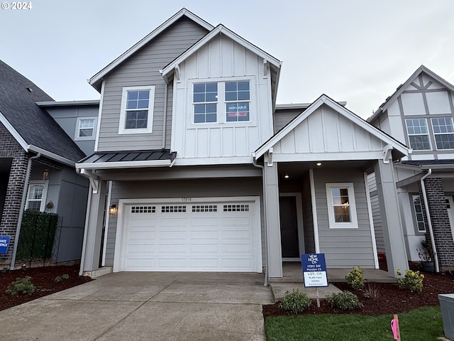 view of front of house featuring a garage