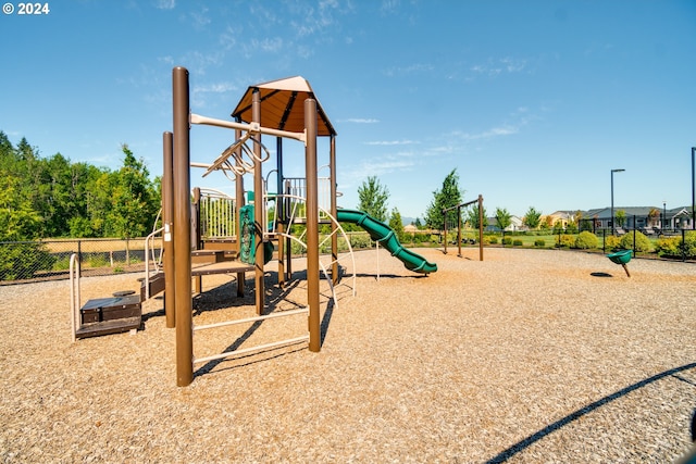 view of jungle gym