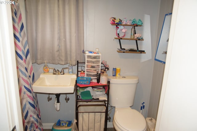 bathroom with sink and toilet