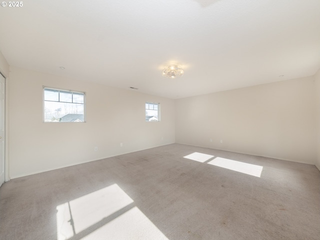 view of carpeted spare room