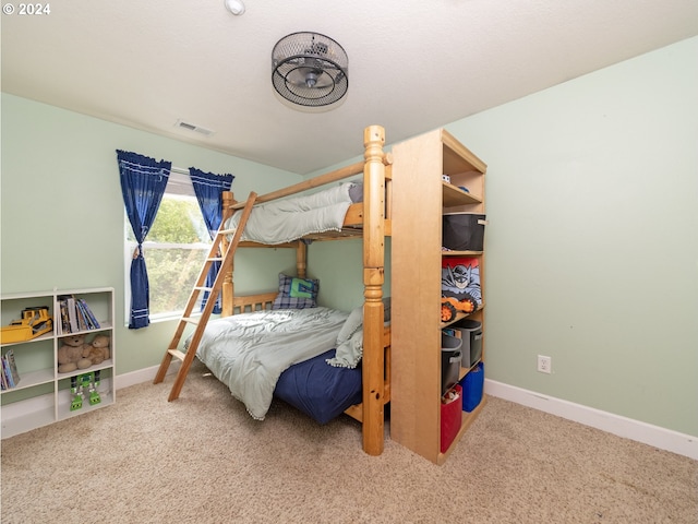 view of carpeted bedroom