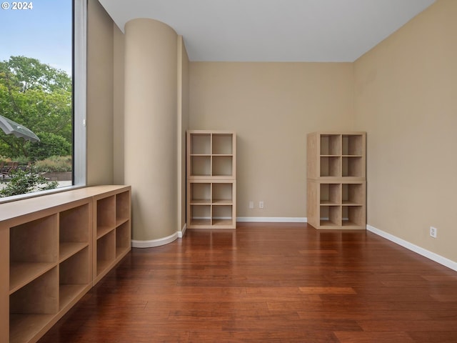 interior space featuring dark hardwood / wood-style floors