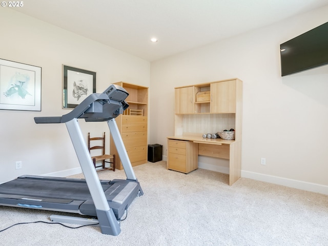 4374 M Loop, Washougal, WA 98671 - exercise room featuring light carpet and recessed lighting