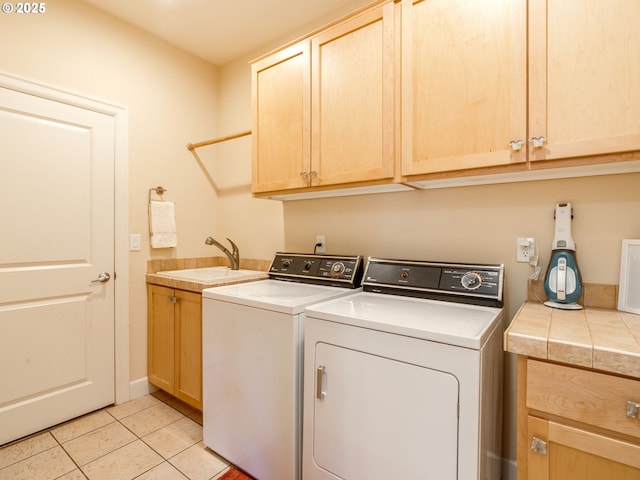 4374 M Loop, Washougal, WA 98671 - laundry room with cabinet space, washer and dryer, and light tile patterned flooring