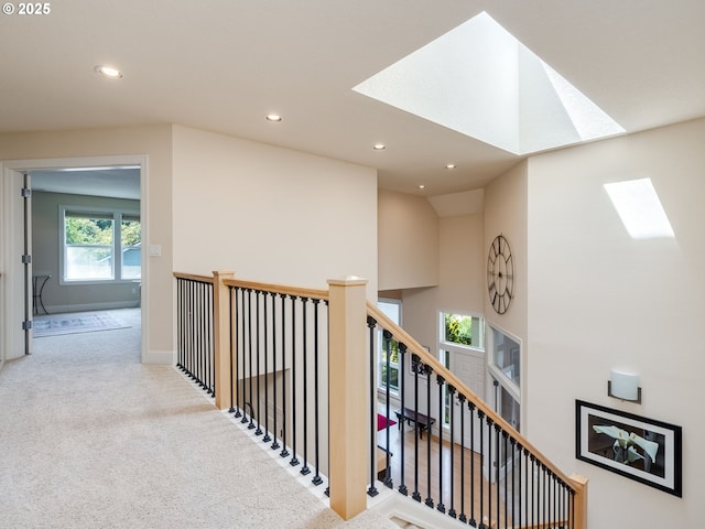 4374 M Loop, Washougal, WA 98671 - hall featuring a skylight, recessed lighting, and carpet floors