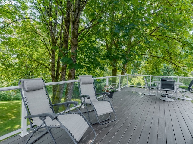 4374 M Loop, Washougal, WA 98671 - wooden deck with outdoor dining space