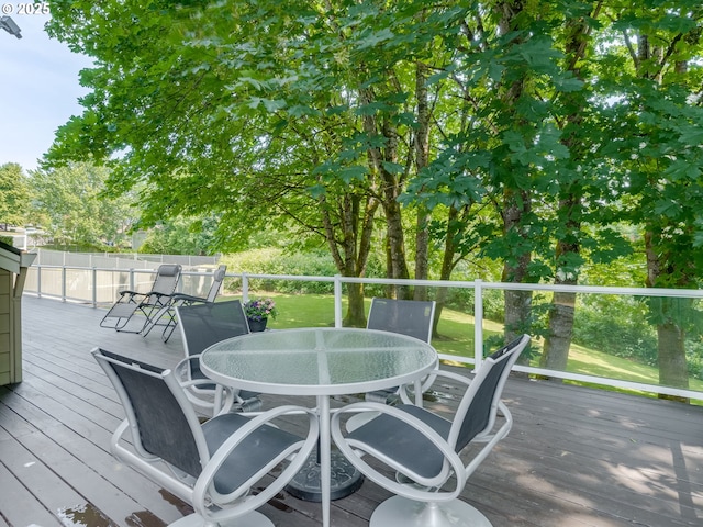 4374 M Loop, Washougal, WA 98671 - wooden deck with outdoor dining area