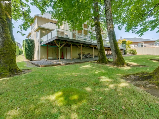 4374 M Loop, Washougal, WA 98671 - rear view of house with a yard and a wooden deck