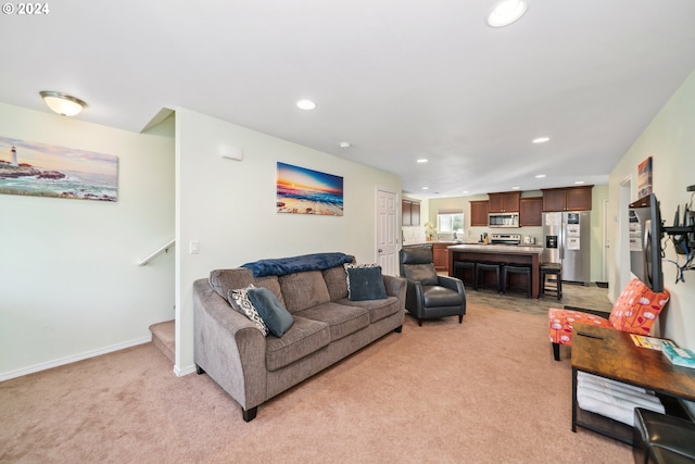 view of carpeted living room